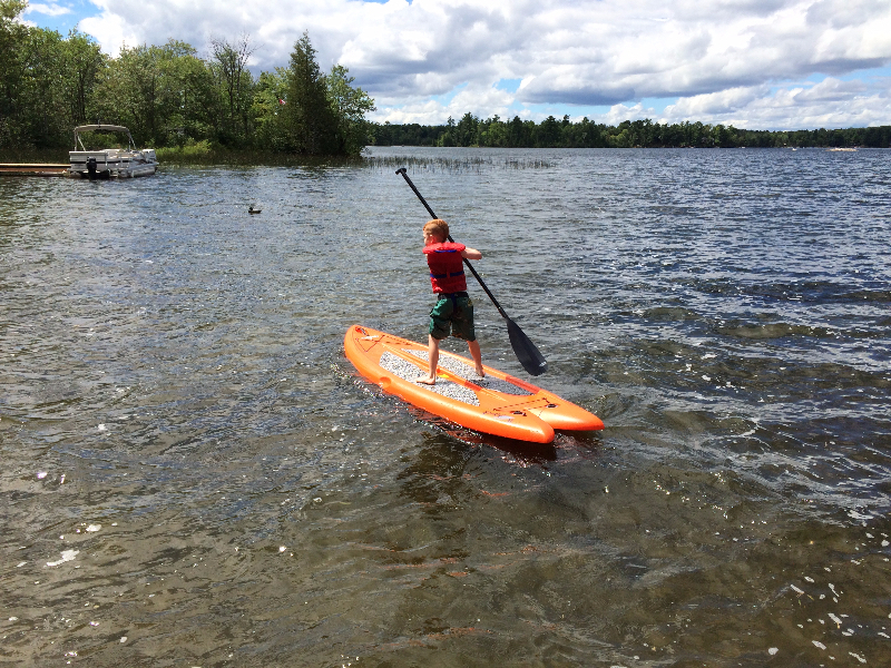 paddle boarding