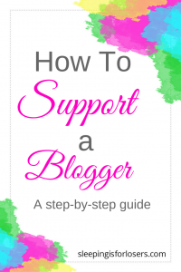 how to support a blogger