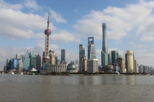 The view of the Shanghai cityscape from the shores of the Bundt - a stunning site