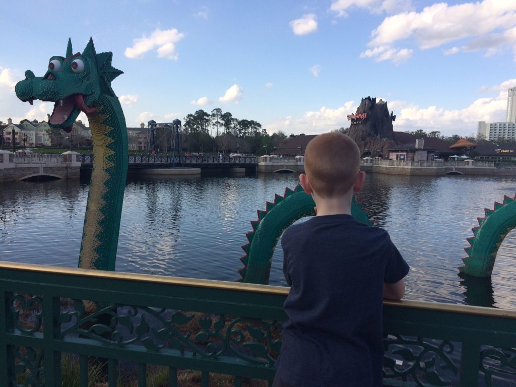 Lego dragon Disney Springs Florida