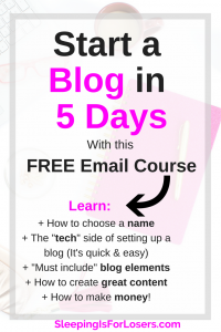 Join this FREE 5 day email course & start your own profitable blog! It's quick & easy, with step-by-step guides & content worksheets each step of the way!