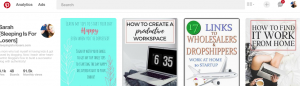 Pinterest search bar "Sleeping Is For Losers"