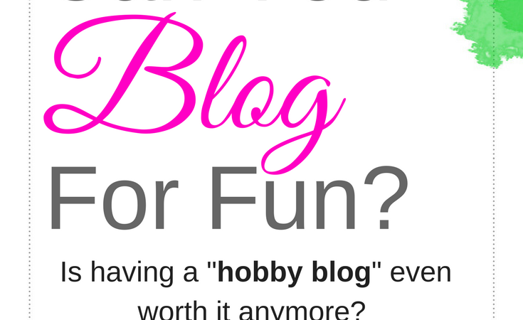 Is it even possible to blog for fun anymore? In an online world full of monetization strategies, SEO tips, and everything in between, is it possible (or even ok) to just blog because you ENJOY IT? Or has that ship sailed and blogging because it's enjoyable a thing of the past? Click to read now or Pin to save for later!