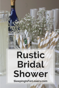 Throw the perfect rustic bridal shower with all the small details that will make the bride-to-be feel special. Lace, mason jars, baby's breath, lots of food and a fun selfie wall!